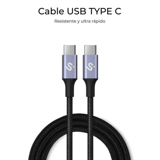 Câble USB-C SUBBLIM PLUS 100W 2m Charge Rapide Compatible iPhone 15 et MacBook Pro