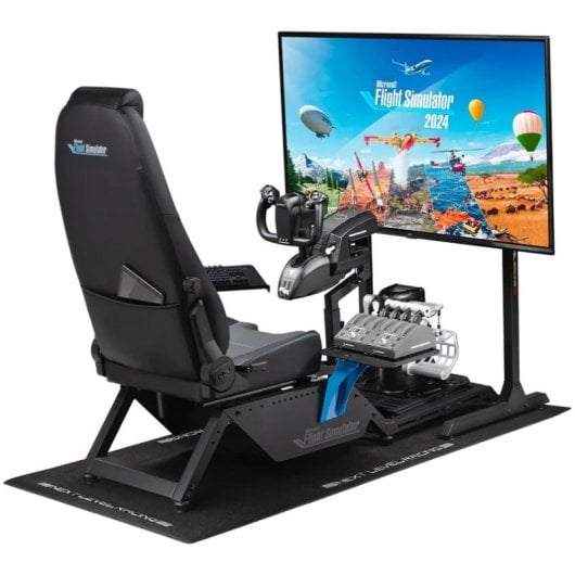 Simulador de voo Next Level Racing Microsoft Flight Simulator Edition Cockpit Flight Cabin Black