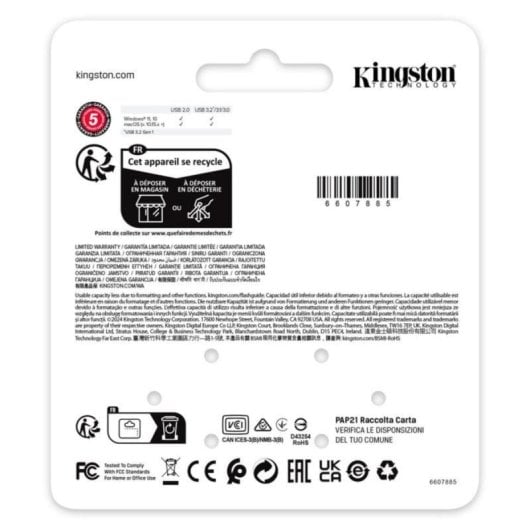 USB-Stick Kingston DataTraveler SE9 G3 64GB USB 3.2 Gen 1 220MB/s Schwarz