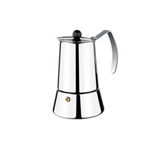 Máquina de café italiana Monix M630004 4 xícaras inox brilhante indução