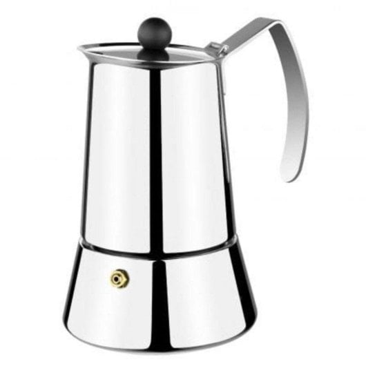 Máquina de café italiana Monix M630004 4 xícaras inox brilhante indução