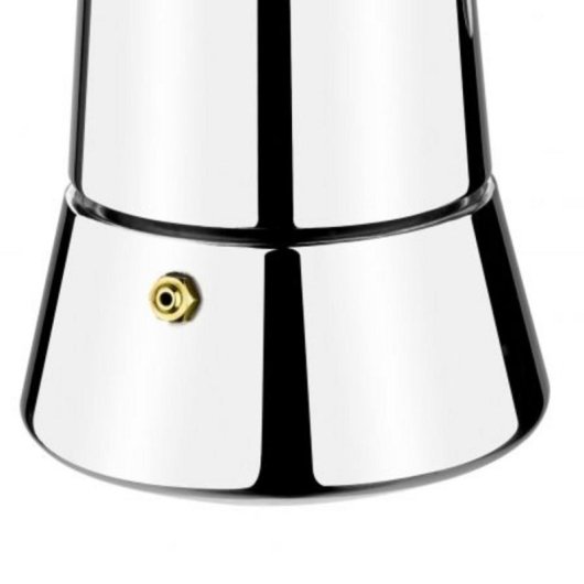 Cafetera Italiana Monix M630004 4 tazas acero inoxidable apta para inducción exterior brillante