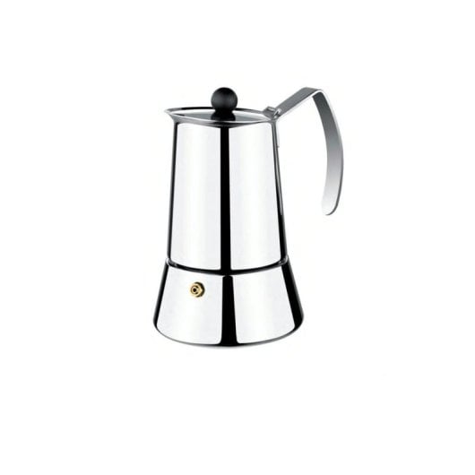 Máquina de café italiana Monix M630004 4 xícaras inox brilhante indução