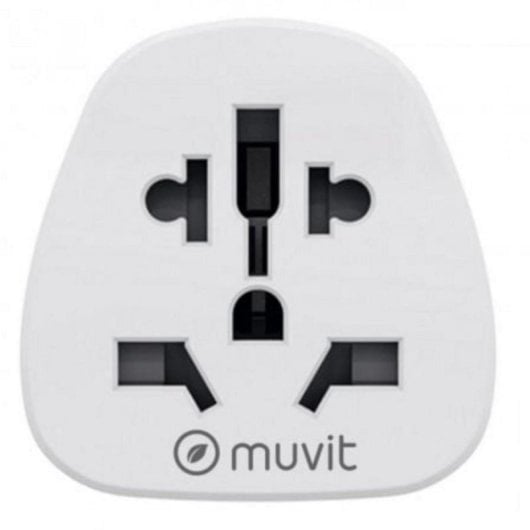 Adaptador universal Muvit For Change MCADP0007 Schuko 10A 2500W Policarbonato Seguridad