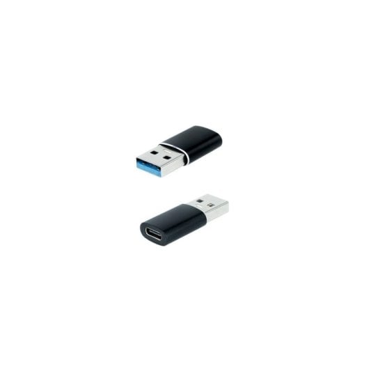 Adaptador USB-A 3.1 Nanocable 10.02.0012  USB-A Macho a USB-C Hembra Negro OTG 30mm
