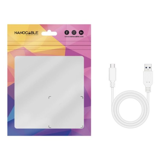 Câble USB 2.0 Nanocable 10.01.2101-L150-W 3A USB-C/M-A/M 1.5m Blanc