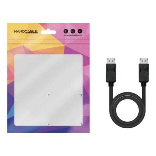 Cable DisplayPort Nanocable 10.15.2700 0.5m 4K 144Hz CCS Triple Apantallamiento Negro