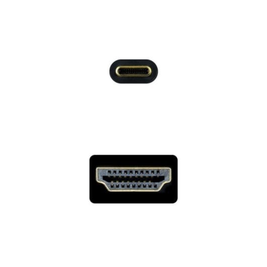 Cabo Conversor Nanocable 10.15.5135 USB-C a HDMI 1.4 4K@30Hz 5m Preto