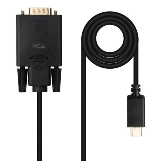 Cable conversor USB-C Nanocable 10.15.5202 Macho a VGA Macho 1.8m Negro Plug&Play