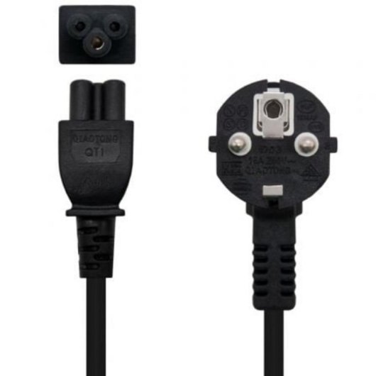 Netzkabel Nanocable CEE7 Stecker auf C5 Kupplung 3m Schwarz Netzkabel Nanocable CEE7 Stecker auf C5 Kupplung 3m Schwarz