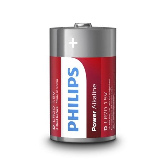 Pila Philips Power Alkaline LR20P2B/10 Alcalina 1,5V Pack de 2 Piezas