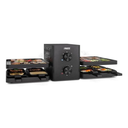 Raclette Princess 01.162660.01.001 1500W 8 personas Metal Negro Rectangular Giratorio 2m