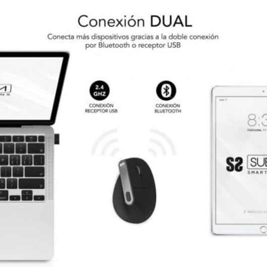Ratón Subblim inalámbrico 4000 DPI Dual Bluetooth/2.4GHz batería recargable silencioso