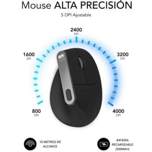 Ratón Subblim inalámbrico 4000 DPI Dual Bluetooth/2.4GHz batería recargable silencioso