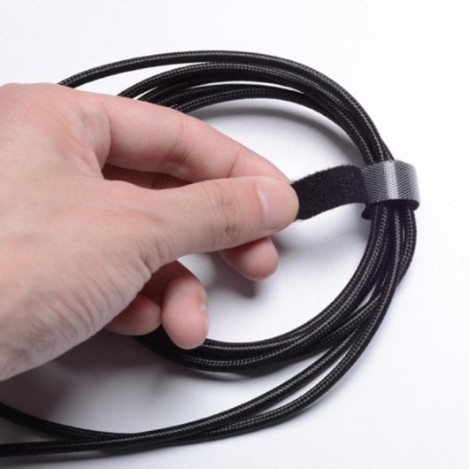 Tira Organizadora de Cables Vention KAABA 1m Nylon Negro Corte Libre Reutilizable