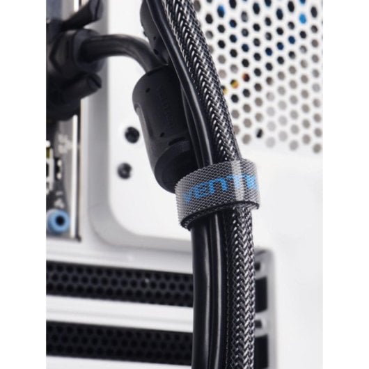 Tira Organizadora de Cables Vention KAABA 1m Nylon Negro Corte Libre Reutilizable