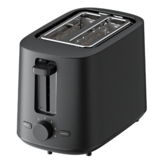 Toaster Xiaomi XMTSJ01FD 2 breite Schlitze 930 W 6 Bräunungsstufen Auftaufunktion Krümelschublade Schwarz