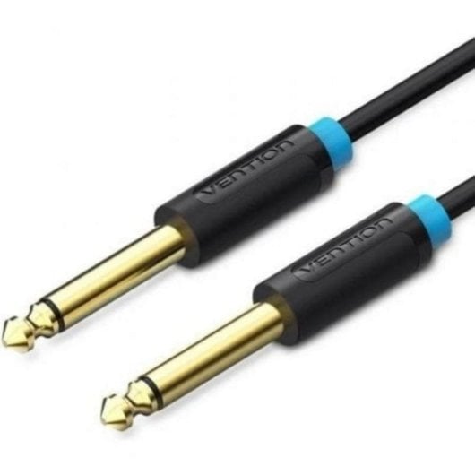 Cable de audio mono Vention BAABL Jack 6.5mm macho a Jack 6.5mm macho 10m chapado en oro negro