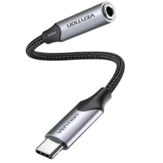 Conversor Vention BGMHF USB-C a Jack 3.5mm DAC Alta Fidelidad 1m Gris