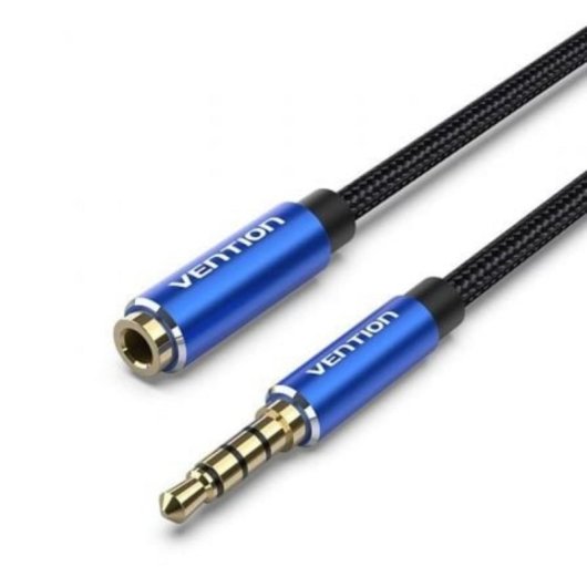 Cable estéreo Vention BHCLD Jack 3.5mm macho a hembra 50cm azul dorado PVC