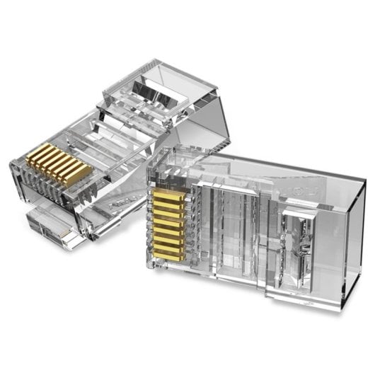 Conector RJ45 Vention IDBR0 Cat5e UTP 50 unidades Transparente/Plata Cobre puro