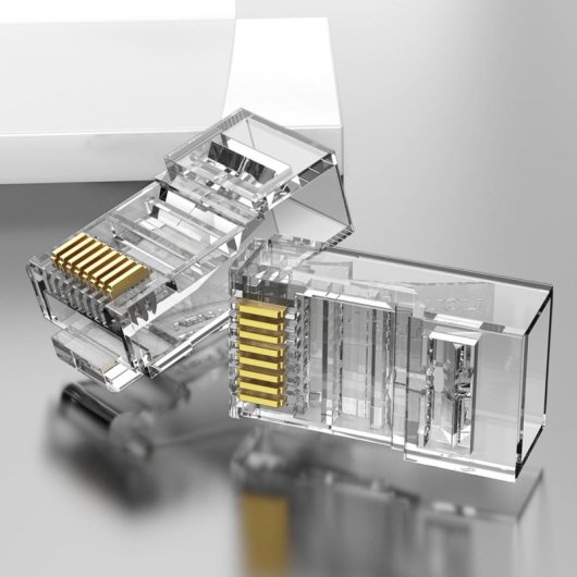 Conector RJ45 Vention IDBR0 Cat5e UTP 50 unidades Transparente/Plata Cobre puro