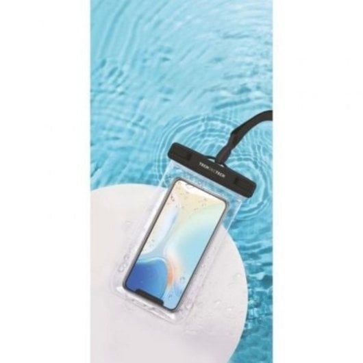 Funda Impermeable Universal Tech One Tech TEC2850 PVC IPX8 Negra para Smartphones hasta 7"