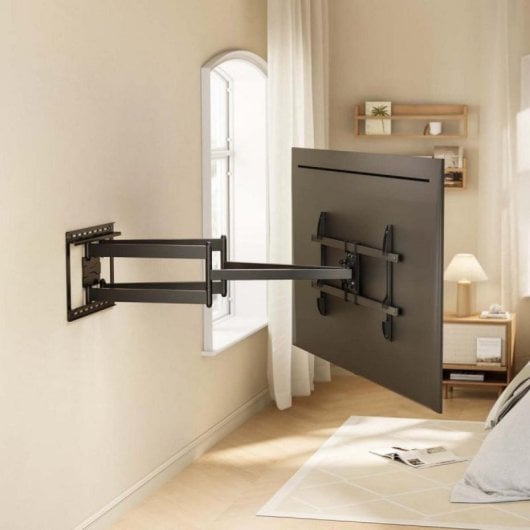 Soporte de Pared AISENS WT90TSLE-387 Giratorio Inclinable Nivelable 60kg 43-90" VESA 800x400