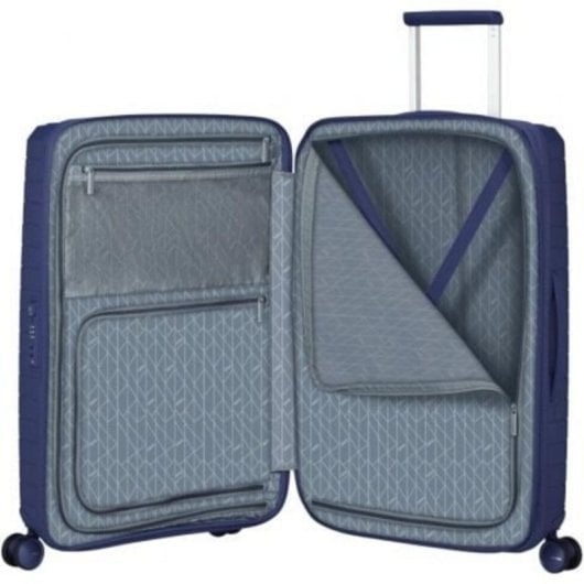 Mala Média American Tourister FastForward Spinner Expandível 68cm Roxo Anochecer
