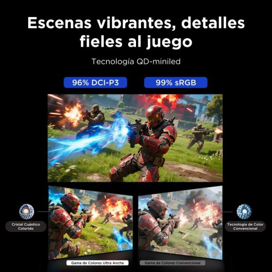 TCL 27G64 27" Monitor VA MiniLED QHD 180Hz HDR600 com Altura Ajustável e FreeSync