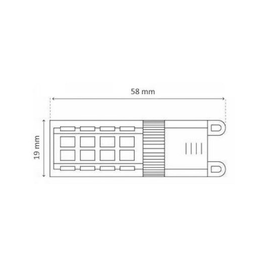 Bombilla LED Iglux G9-4.5-C 4.5W 600 Lúmenes 3000K Ángulo 360º IP20 Factor 0.6