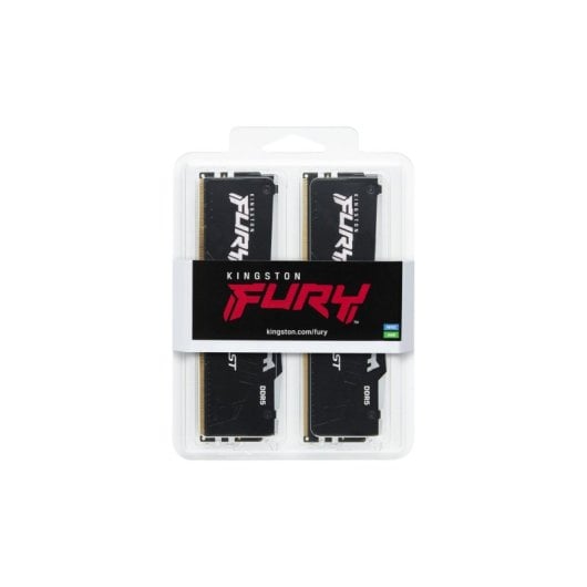 Memoria RAM Kingston 32GB DDR5 6000MHz FURY Beast RGB CL30 (2x16GB) Negro