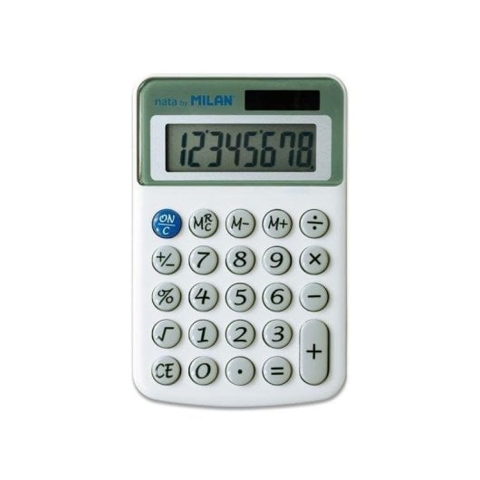 Calculatrice de bureau Milan 40918BL 8 chiffres double alimentation blanc