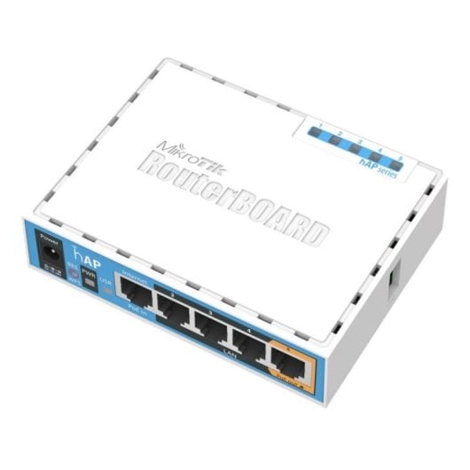 Cloud Router Switch MikroTik hAP 2.4GHz PoE Blanc RB951Ui-2nD - Accès Wi-Fi et PoE intégré