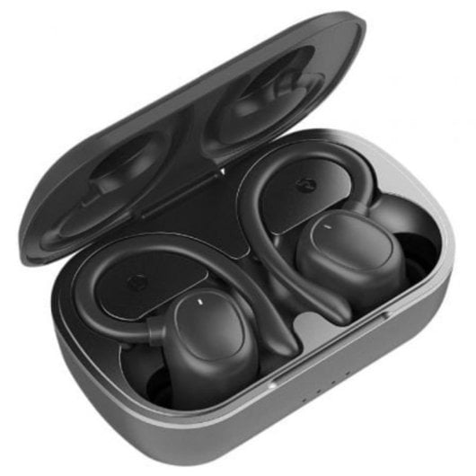 Auriculares muvit iO inalámbricos Bluetooth ENC con Cancelación de Ruido IPX5 negros
