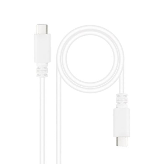 USB-C Kabel Nanocable 3A 1,5m USB 2.0 Weiß USB-C Male to Male USB-C Kabel