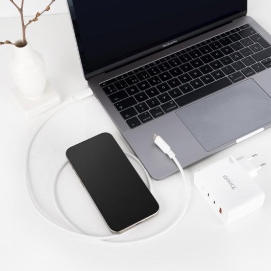 USB-C Kabel Nanocable 3A 1,5m USB 2.0 Weiß USB-C Male to Male USB-C Kabel
