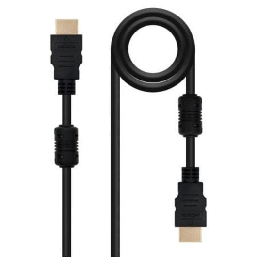 HDMI-Kabel Nanocable 1.8m V1.4 Ferrit Gold 4K 3D Schwarz