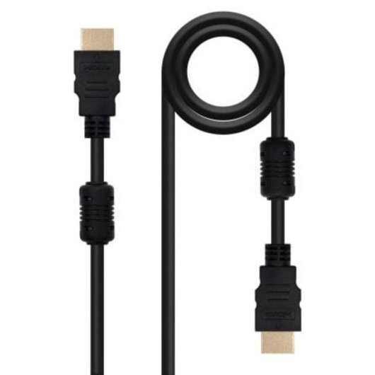 HDMI-Kabel Nanocable 1.8m V1.4 Ferrit Gold 4K 3D Schwarz