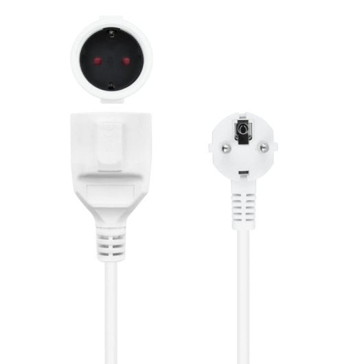 Cable alargador Nanocable 10.22.0603-W Schuko macho-hembra 3m 1.5mm² Blanco 4000W