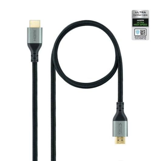 Cable HDMI 2.1 Nanocable 10.15.8103 3m Certificado Ultra High Speed 48Gbps 8K Oro Negro