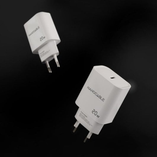 Cargador Nanocable 10.10.2005 USB-C PD 20W Blanco 1xUSB-C 9V Universal