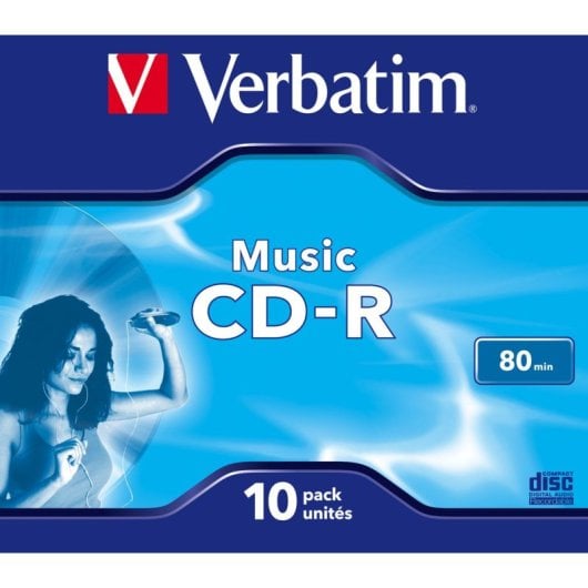CD-R Verbatim Music 700MB 16x Pack 10 unidades Caja de joyas