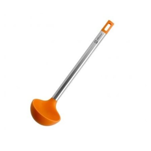 Cucharón Bra Efficient A195008 Silicona Nylon Mango Acero Inox 33 cm