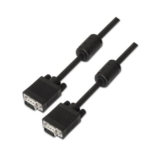 Cable SVGA AISENS A113-0072 VGA Macho-Macho 3m Negro Ferrita Alta Resolución