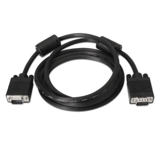 Cable SVGA AISENS A113-0072 VGA Macho-Macho 3m Negro Ferrita Alta Resolución