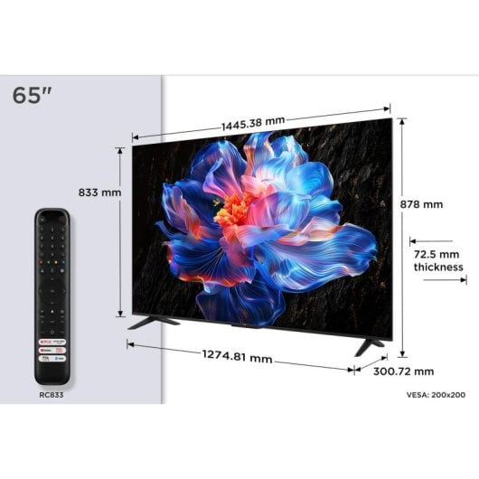 TV TCL LED P6K 65P6K 65" 4K Dolby Audio HDR10 Google TV