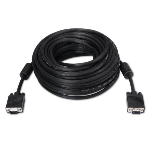 Cable SVGA AISENS A113-0076 20m HDB15 Macho-Macho Ferrita Doble Apantallado Negro