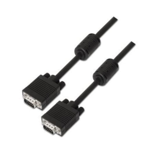 Cable SVGA AISENS A113-0076 20m HDB15 Macho-Macho Ferrita Doble Apantallado Negro