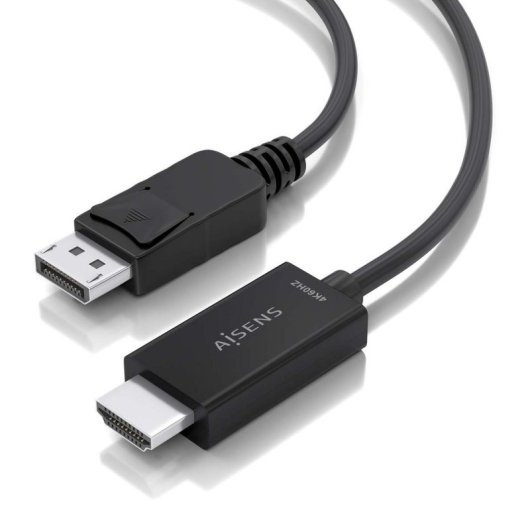 Cable conversor DisplayPort a HDMI AISENS A125-0892 4K@60Hz 1m Negro